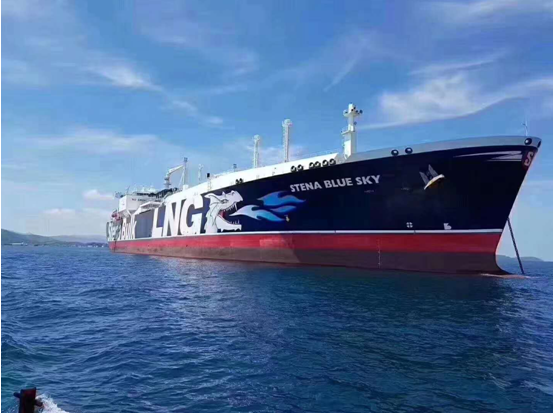 LNG運輸船-STENA BLUE SKY靠泊斯奧舟山LNG接收站